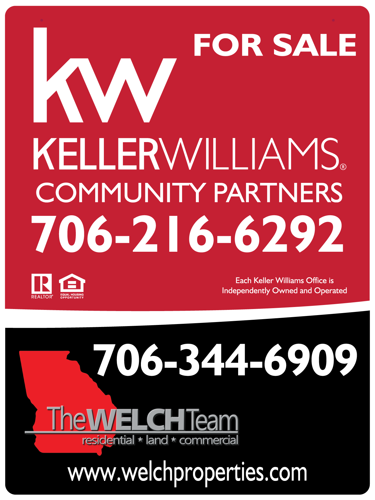 18" X 24" Full Color Real Estate Sign (TWT)