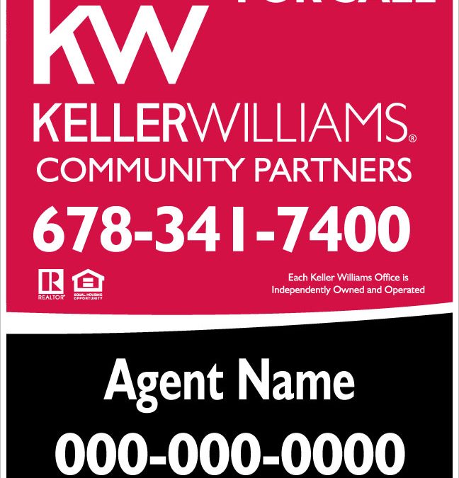 Keller Williams Community Partners 24″ X 18″ Real Estate Sign