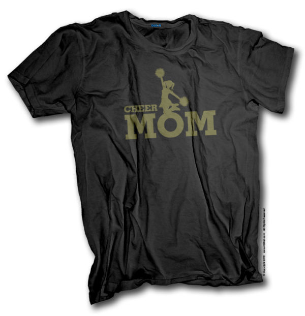 860307 - Dawson Cheer Mom T-Shirt - Charcoal