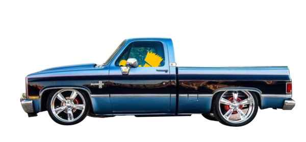 Bart Driving Window Decal