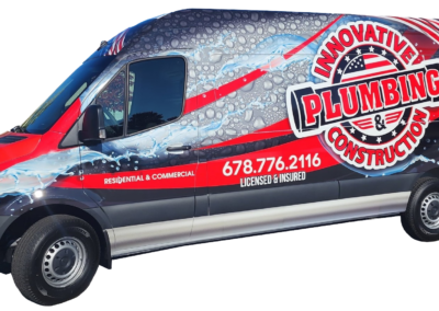Picture of a commercial van owned by a plumbing company wrapped by 400 Ink. #driveyourbrand