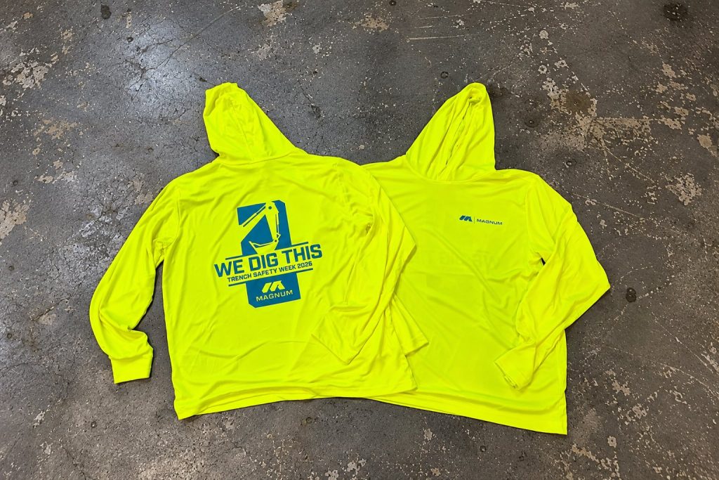 Hi-vis yellow screen printed work hoodies by 400 Ink